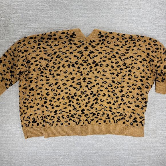 Ces Femme Leopard Print Oversized Cardigan Medium Wool Angora Blend - Picture 15 of 16